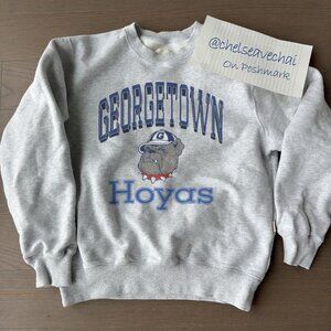 90s Georgetown University Crewneck Sweatshirt, Georgetown Hoyas NCAA Shirt Tee